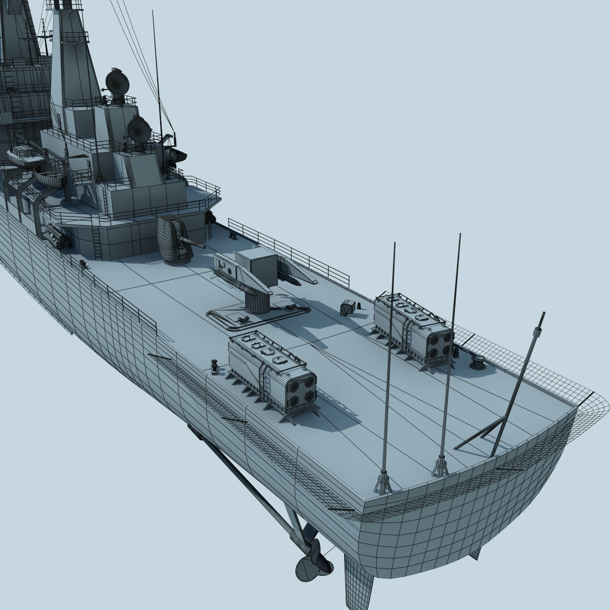 3d uss virginia cgn-38 model