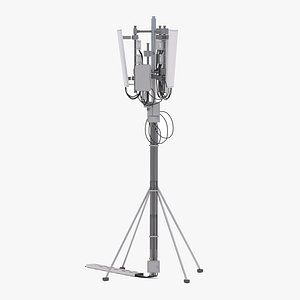 3D Roof Cell Phone Tower 1 model