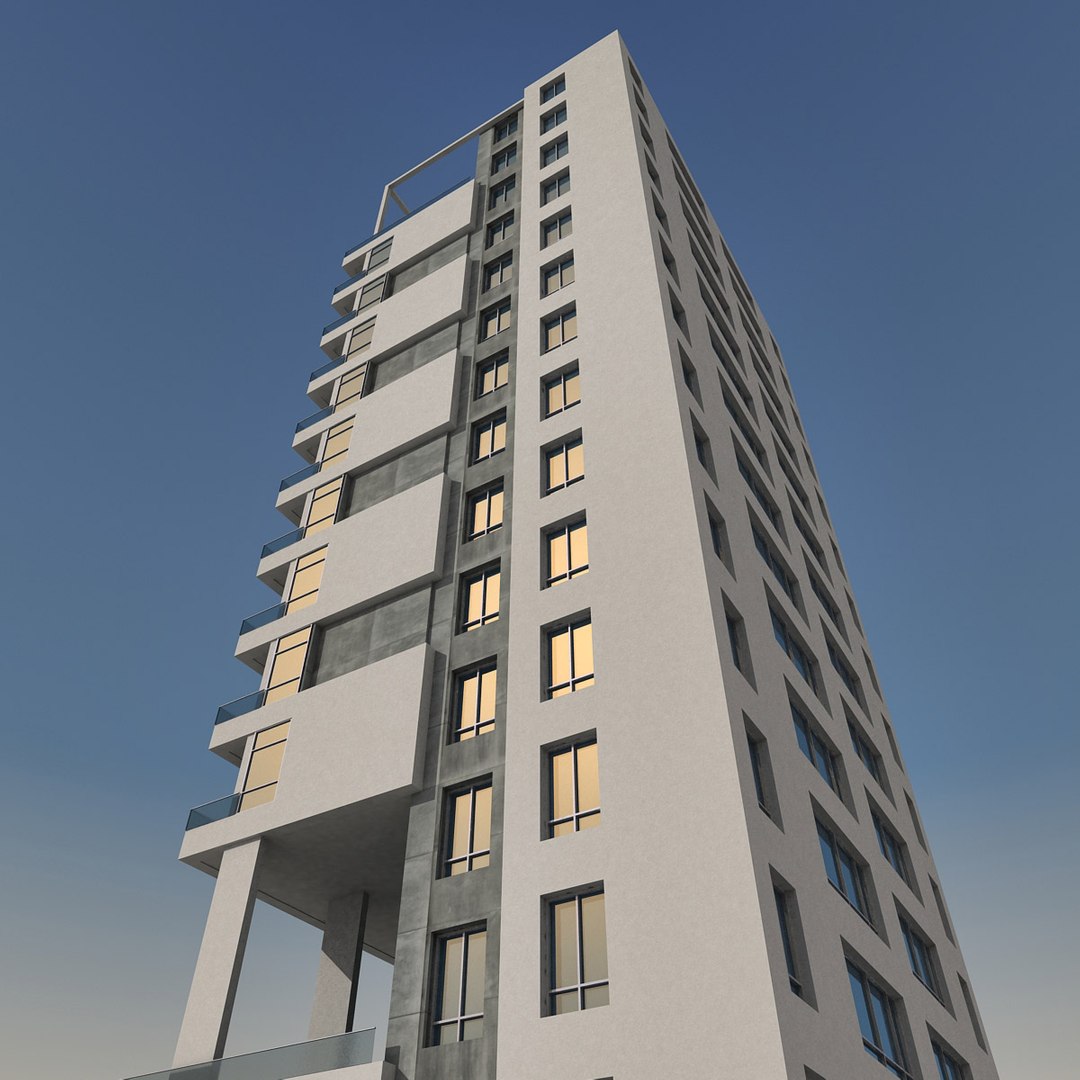 modern building 3d max