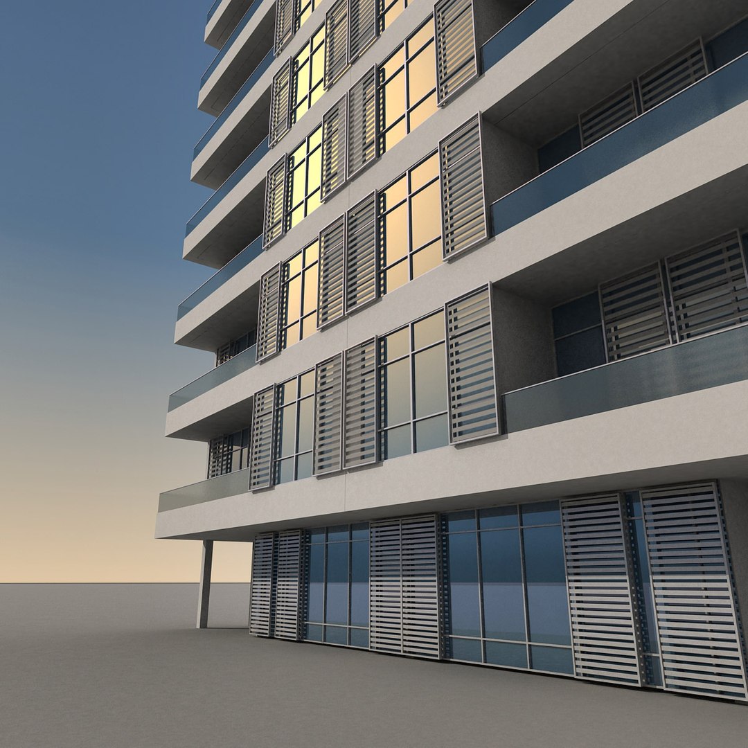 modern building 3d max