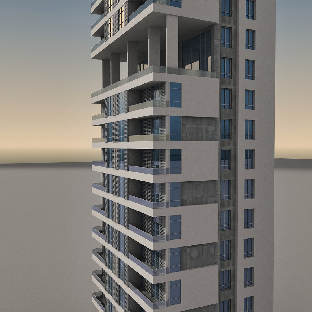 modern building 3d max