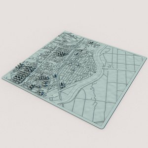 3D model Sejong-si City South Korea