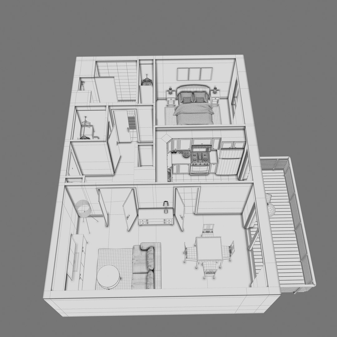 Lighting Floor Plan Scene 3d Max