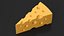 Cartoon Cut Piece of Yellow Cheese