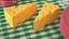 Cartoon Cut Piece of Yellow Cheese