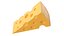 Cartoon Cut Piece of Yellow Cheese