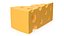 Cartoon Cut Piece of Yellow Cheese