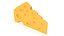 Cartoon Cut Piece of Yellow Cheese