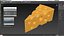 Cartoon Cut Piece of Yellow Cheese