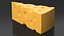 Cartoon Cut Piece of Yellow Cheese
