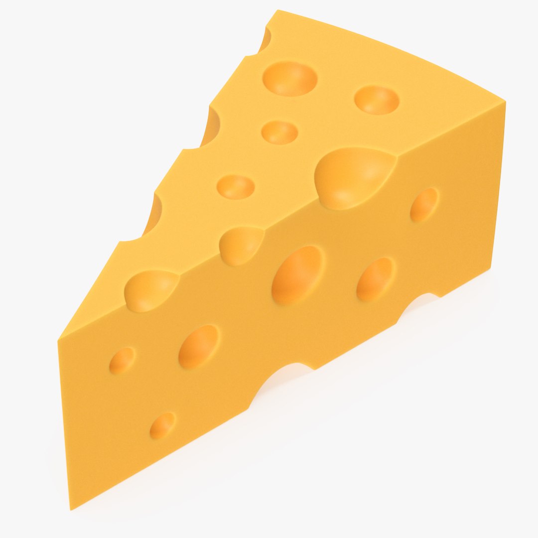 3D model Cartoon Cut Piece of Yellow Cheese - TurboSquid 2080837