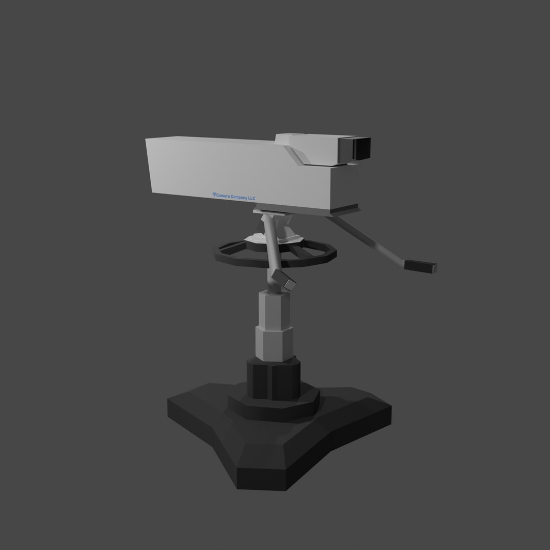 Low Poly Proffesional TV Camera 3D Model - TurboSquid 2039778