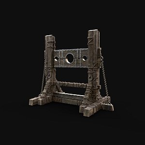 MEDIEVAL WOODEN PILLORY STOCKS TORTURE TORMENT AAA 3D model