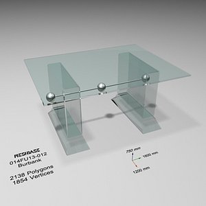 3d model of dining table - trash
