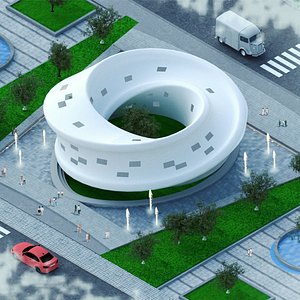 Captivating Mobius Strip Exterior Scene 3D model