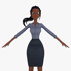 Cartoon Business Woman 2d