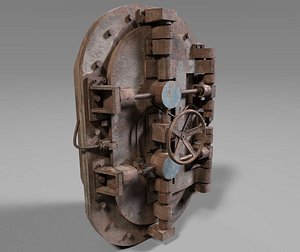 worn heavy door 3D model