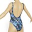 Leotard Swimsuit Chinese Decoration Blue Women Clothing