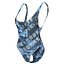 Leotard Swimsuit Chinese Decoration Blue Women Clothing