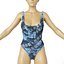 Leotard Swimsuit Chinese Decoration Blue Women Clothing