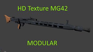 german ww2 machinegun disassembled 3D model
