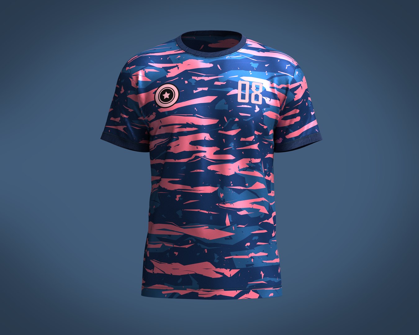 3D Soccer Sports Blue Jersey-08 - TurboSquid 1974650