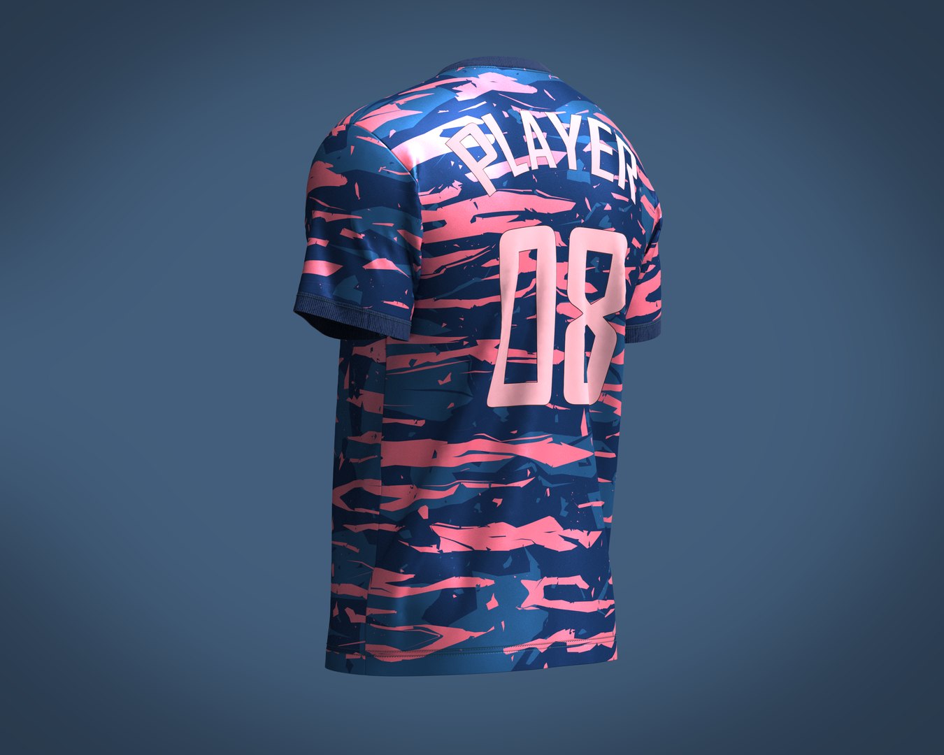 3D Soccer Sports Blue Jersey-08 - TurboSquid 1974650