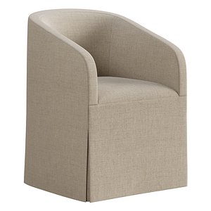 Ellison Barrelback Dining Armchair 3D model