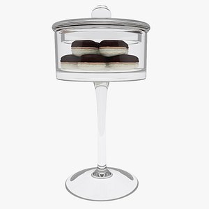 Two colored macaroon glass stand model