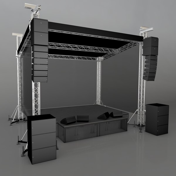 Stage constructions elements 3D model - TurboSquid 1893711