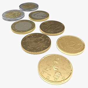 3d italian euro coins 2