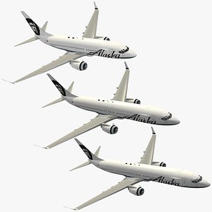Boeing 737-700 / 800 / 900ER Alaska Airlines Pack 3D model