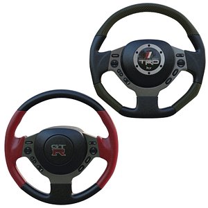 3d model of gtr steering wheel
