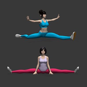 rigged fitness trainer yumi model