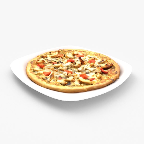 3D Chicken Pesto Pizza