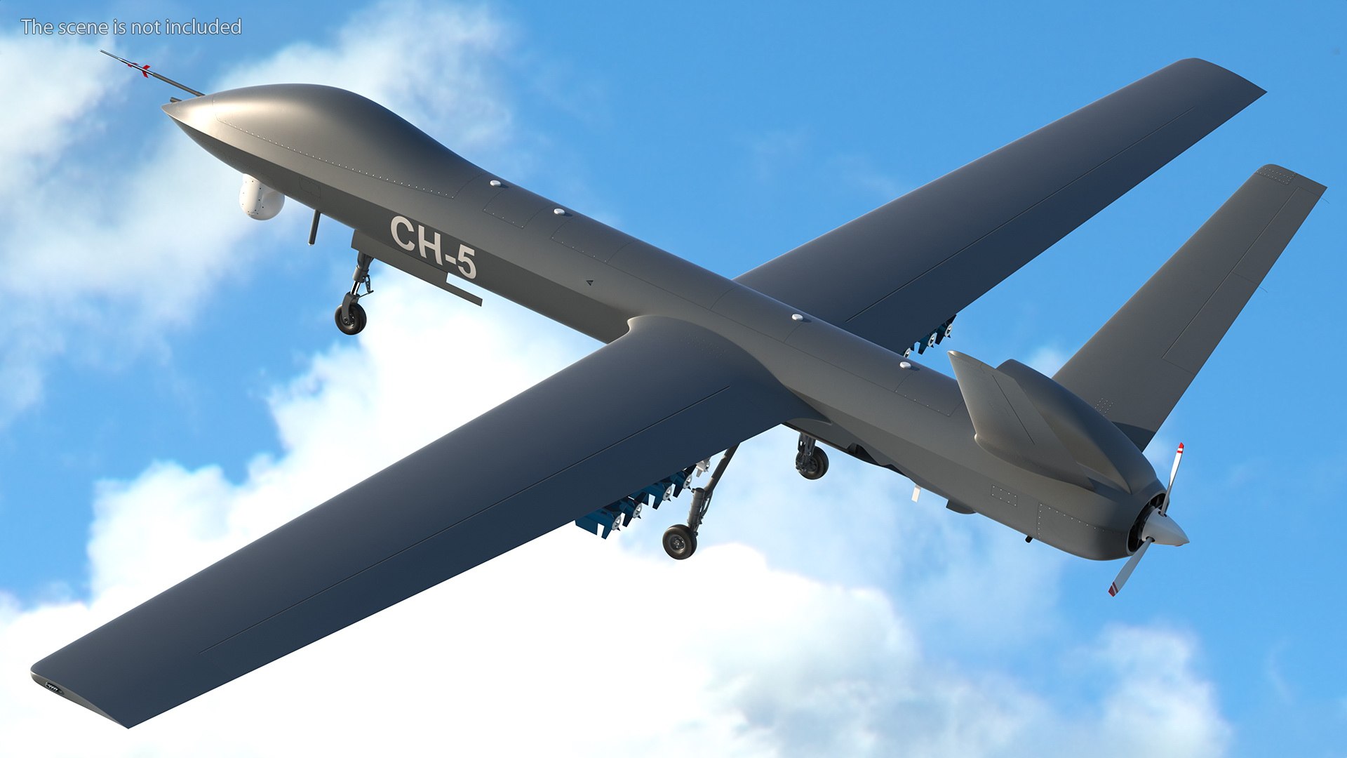 3D CH-5 Rainbow UAV Armed Rigged For Cinema 4D - TurboSquid 2052086