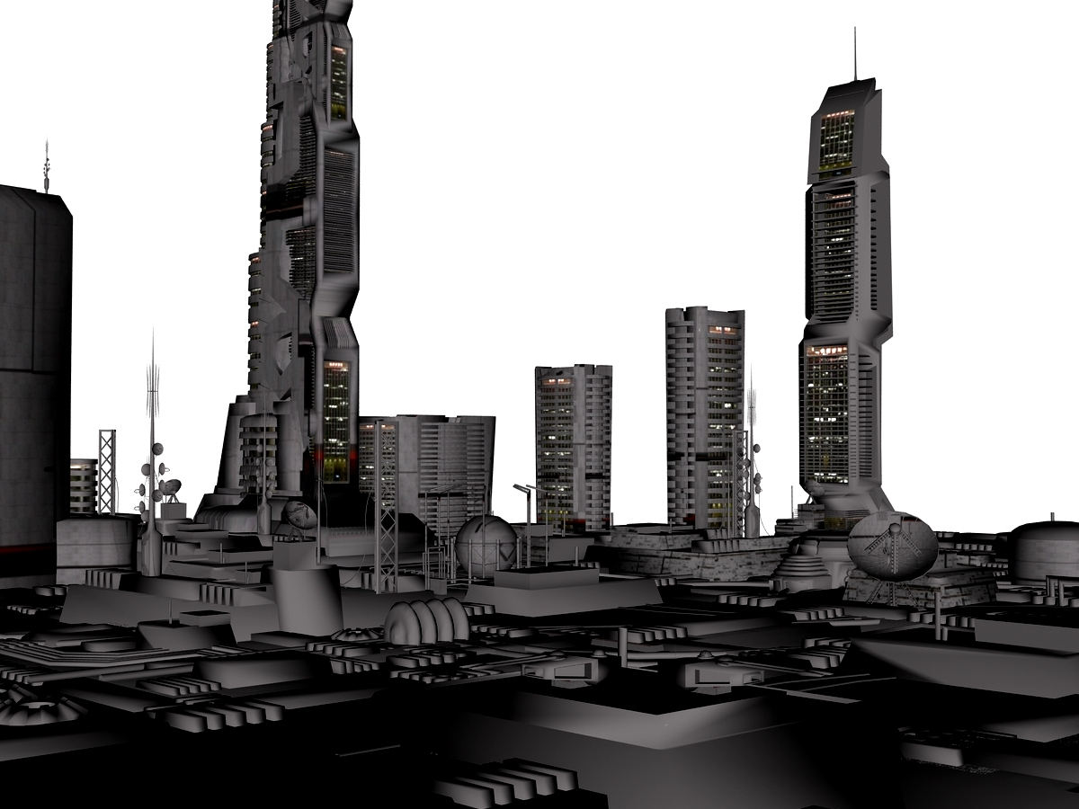 3d model scifi city