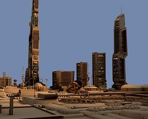 3d model scifi city
