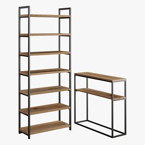 3D model Bookcasa and Console by mLOFT