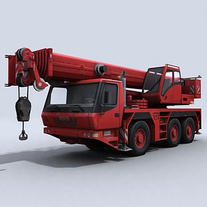 crane truck 3d model