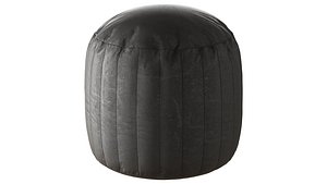 Black round pouf