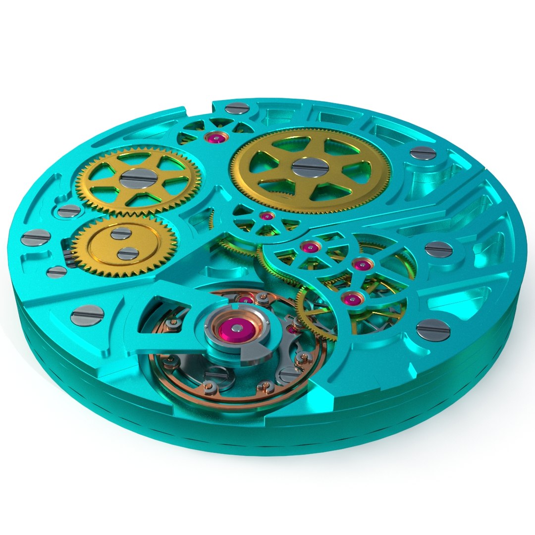 3D model watch mechanism pbr TurboSquid 1488900