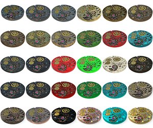 3D model watch mechanism pbr