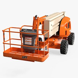 Self-Propelled Hydraulic Access Lift Orange 3D