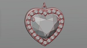 3D Heart pendant 4