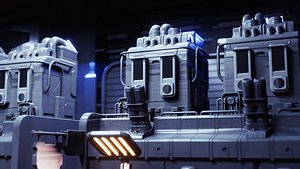 3D SciFi City Packed model