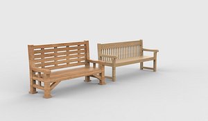Park Bench 02 3D model 3D model