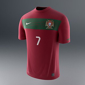portugal soccer shirt - 3d model