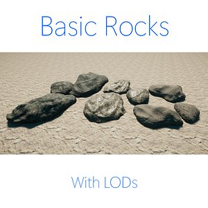 3D Basic Game-Ready Rock Pack
