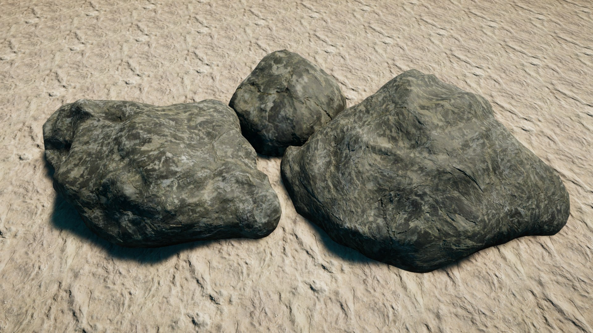 3D Basic Game-Ready Rock Pack - TurboSquid 1844641